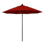 Jockey Red 9' Patio Umbrella Black Pole, Sunbrella Canopy