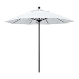Natural 9' Patio Umbrella Black Pole, Sunbrella Canopy