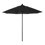 Black 9' Patio Umbrella Black Pole, Sunbrella Canopy