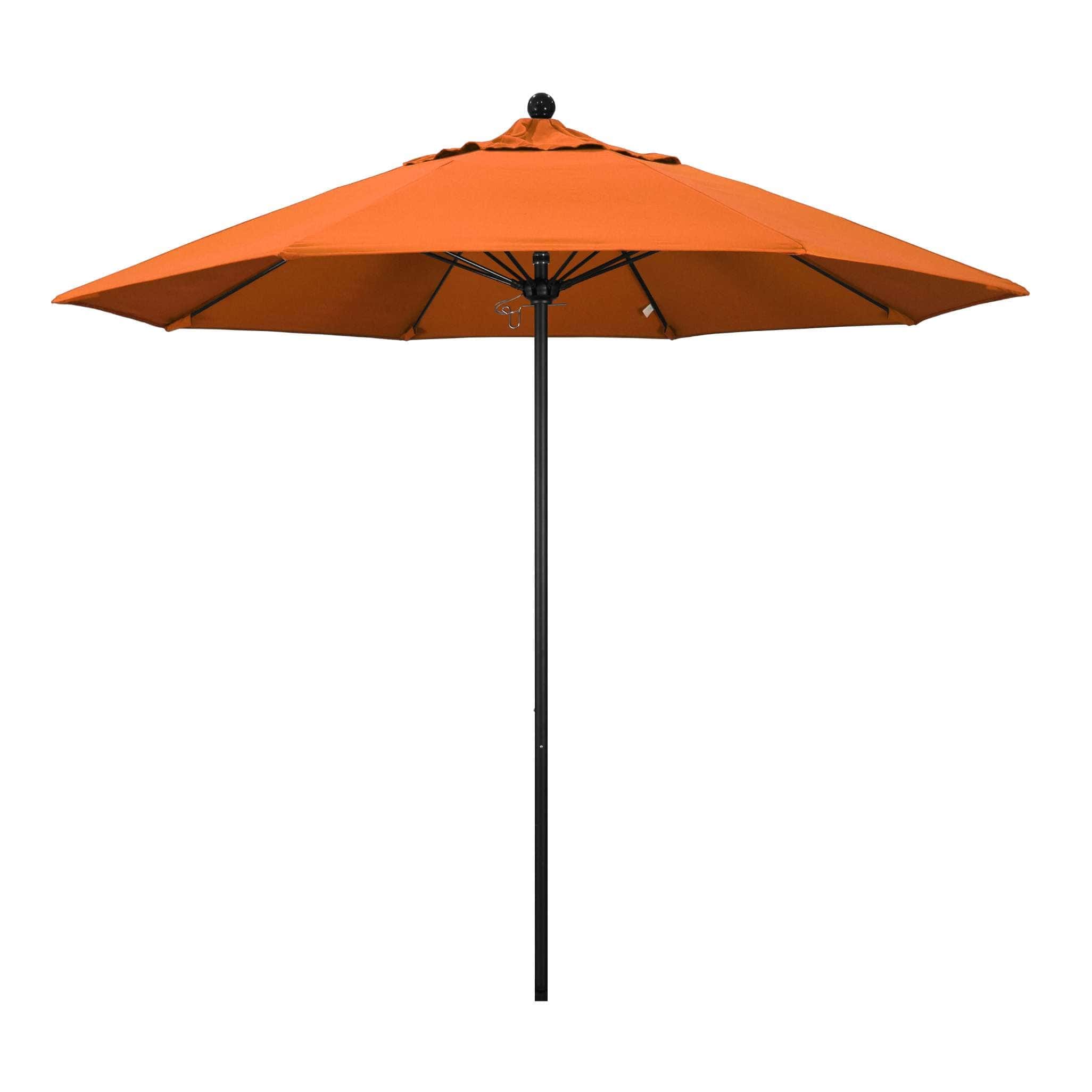 California Umbrellas Tuscan 9' Patio Umbrella Black Pole, Sunbrella Canopy CAL-ALTO908302-5417