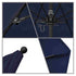California Umbrellas Navy Blue 9' Patio Umbrella Black Pole, Sunbrella Canopy CAL-ALTO908302-5439