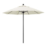 Canvas 9' Patio Umbrella Black Pole, Sunbrella Canopy