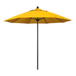 Sunflower Yellow 9' Patio Umbrella Black Pole, Sunbrella Canopy