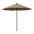 California Umbrellas Heather Beige 9' Patio Umbrella Black Pole, Sunbrella Canopy CAL-ALTO908302-5476