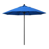 Royal Blue 9' Patio Umbrella Black Pole, Olefin Canopy