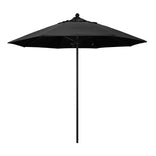Black 9' Patio Umbrella Black Pole, Olefin Canopy