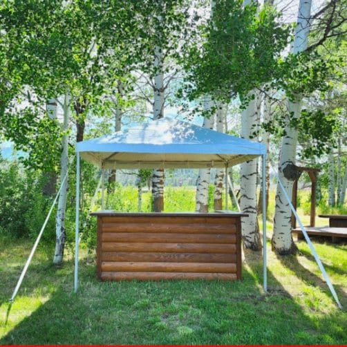 Chivari 10x10 Frame Tent with Ballasting System – Heavy-Duty Commercial Event Tent AMT-BDL-FRT-10x10-WHT-TBS-7F