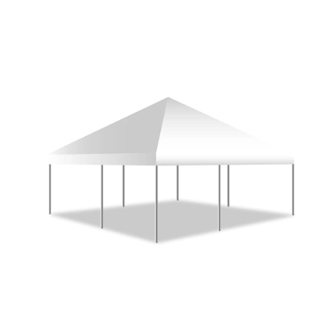 Chivari 20x20 Frame Tent with Ballasting System – Heavy-Duty Commercial Event Tent AMT-BDL-FRT-20x20-WHT-STK-7F