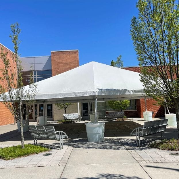 Chivari 20x20 Frame Tent with Ballasting System – Heavy-Duty Commercial Event Tent AMT-BDL-FRT-20x20-WHT-TBS-7F