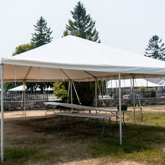 Chivari 20x30 Frame Tent with Ballasting System – Heavy-Duty Commercial Event Tent AMT-BDL-FRT-20x30-WHT-TBS-7F