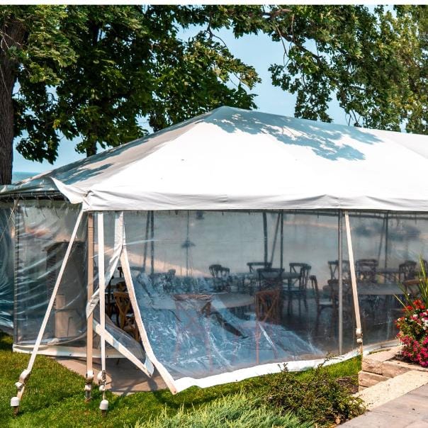 Chivari 20x40 Frame Tent with Stakes – Heavy-Duty Commercial Event Tent AMT-BDL-FRT-20x40-WHT-STK-7F