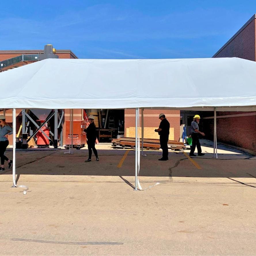 Chivari 20x40 Frame Tent with Stakes – Heavy-Duty Commercial Event Tent AMT-BDL-FRT-20x40-WHT-STK-7F