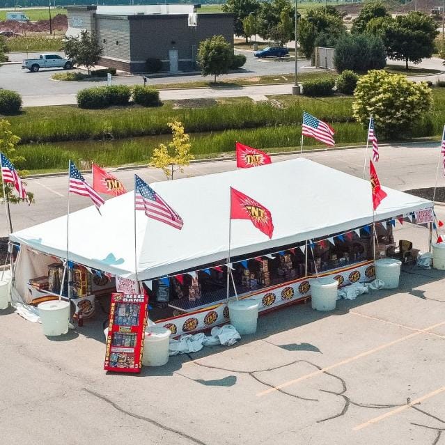 Chivari 20x40 Frame Tent with Ballasting System – Heavy-Duty Commercial Event Tent AMT-BDL-FRT-20x40-WHT-TBS-7F