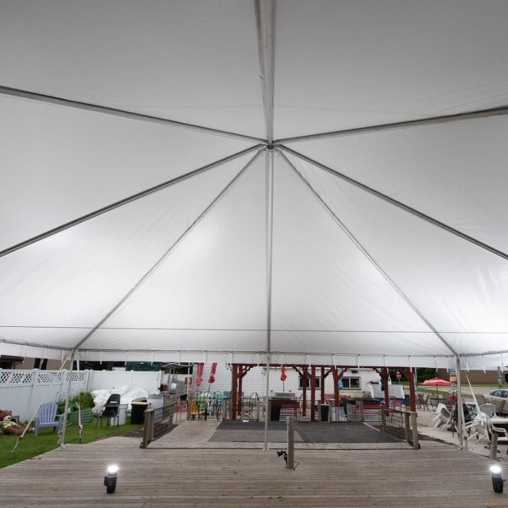 Chivari 30x30 Frame Tent with Stakes – Heavy-Duty Commercial Event Tent AMT-BDL-FRT-30x30-WHT-STK-7F