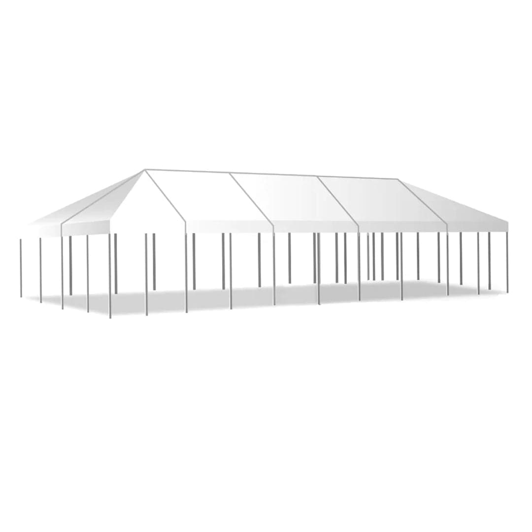 Chivari 40x100 Frame Tent with Stakes – Heavy-Duty Commercial Event Tent AMT-BDL-FRT-40x100-WHT-STK-7F