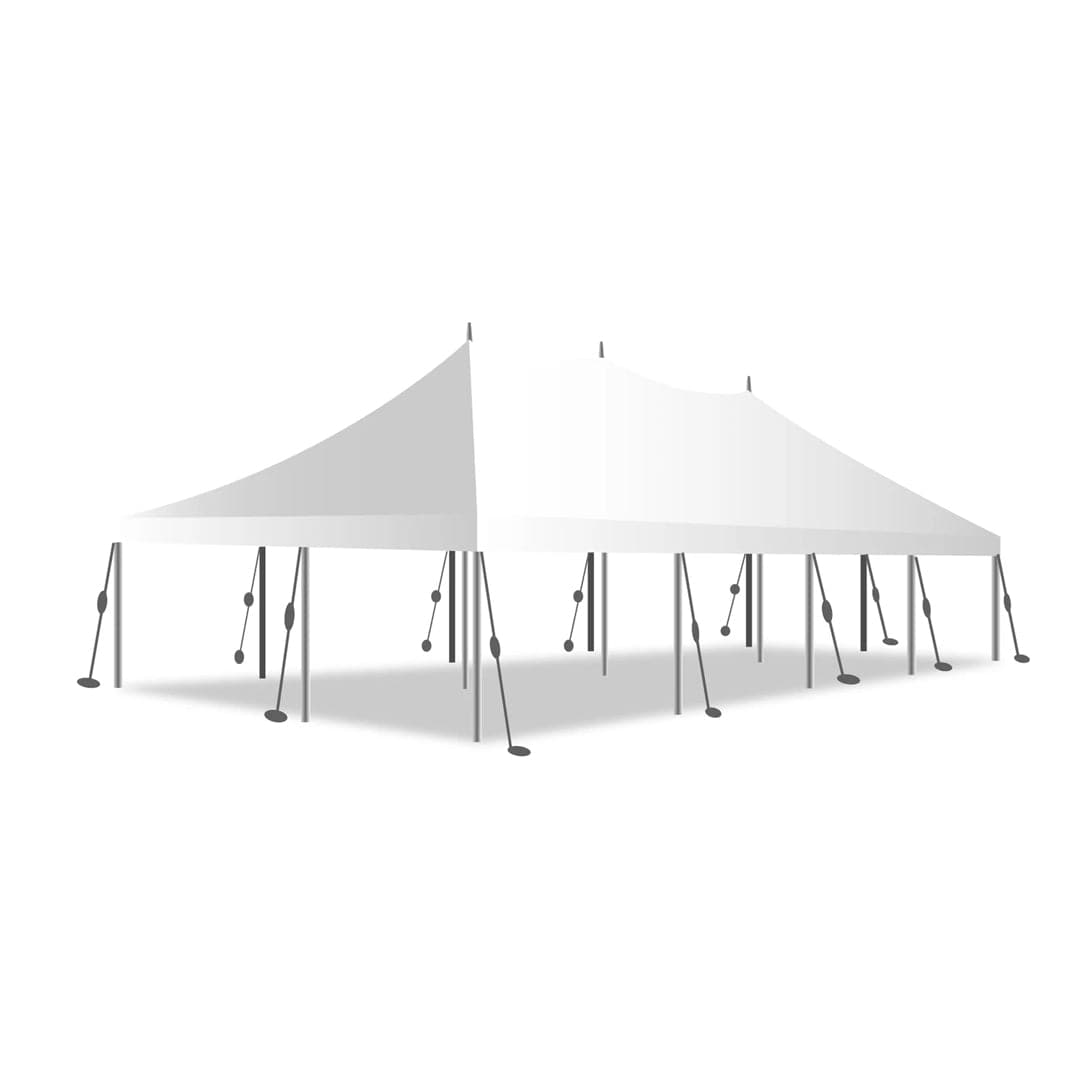 Chivari 20x40 Pole Tent with Stakes – Heavy-Duty Commercial Event Tent AMT-BDL-PLT-20x40-WHT-ALU-STK-7F