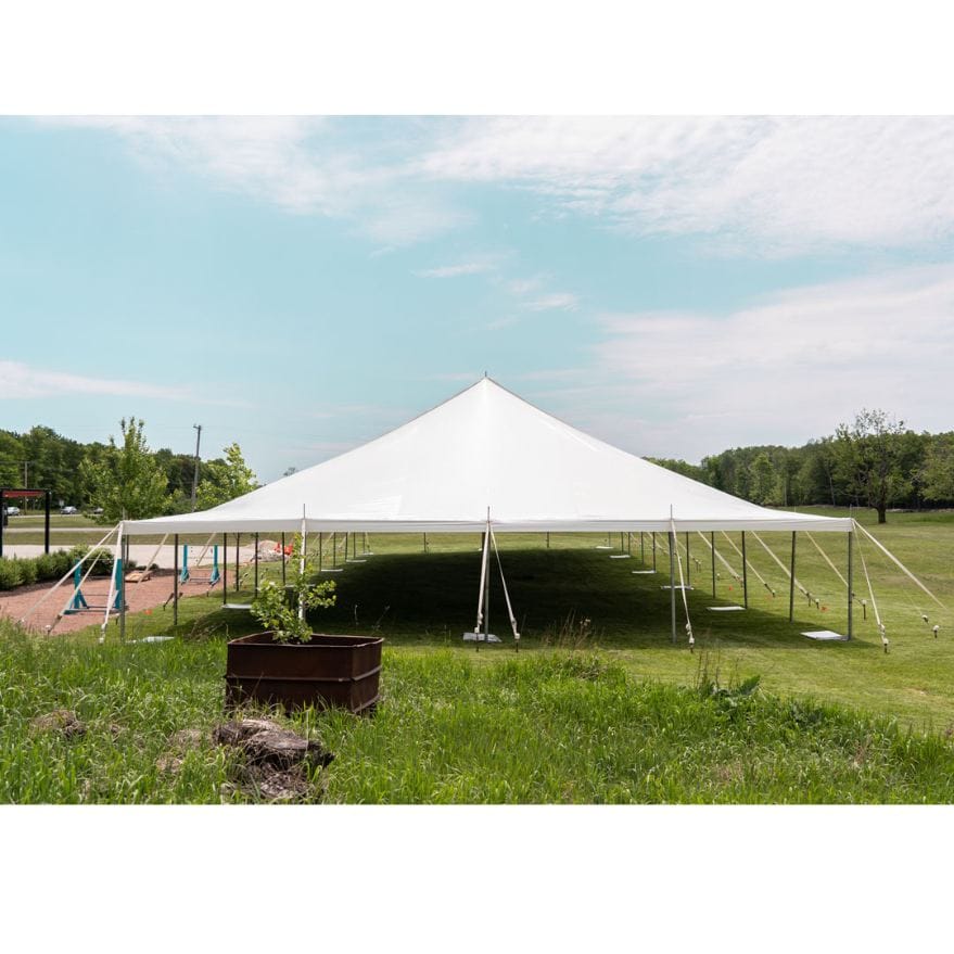 Chivari 40x100 Pole Tent with Stakes – Heavy-Duty Commercial Event Tent AMT-BDL-PLT-40x100-WHT-ALU-STK-7F