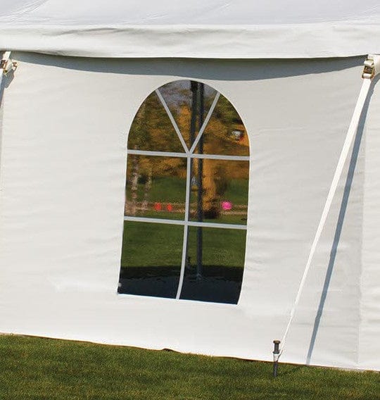 Chivari 7' x 20'  Window Sidewall Tent Panel with Side Release AMT-MFG-SDW-SRL-MTL-WDW-WHT-7F-20F-NZP