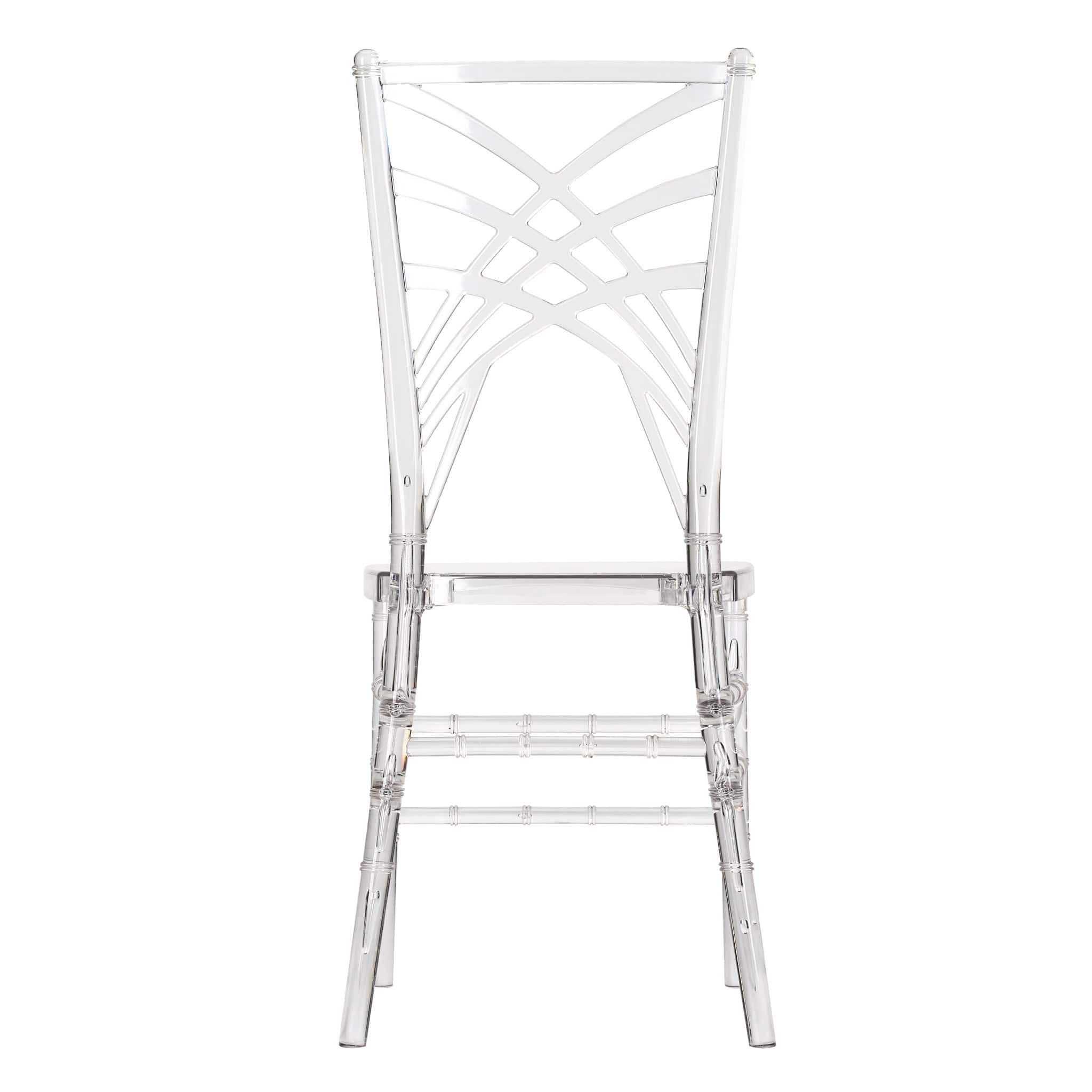 Chivari Clear Resin ProClear™ Art Deco Chair CCMRC-ZG-T