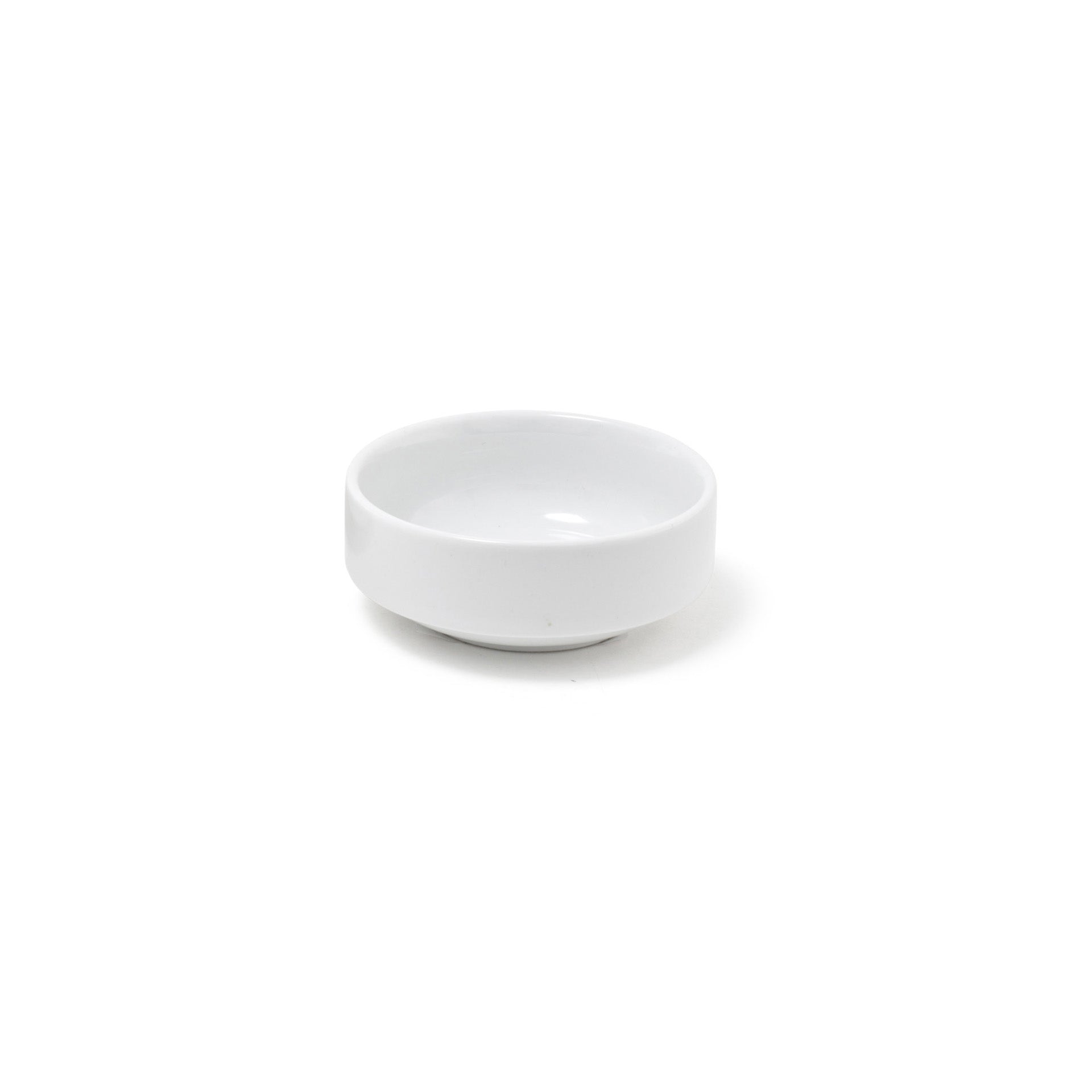 Front of the House FOH ASC016WHP23 Monaco 3 oz Superwhite Round Porcelain Ramekin - Case of 12 FOH-ASC016WHP23