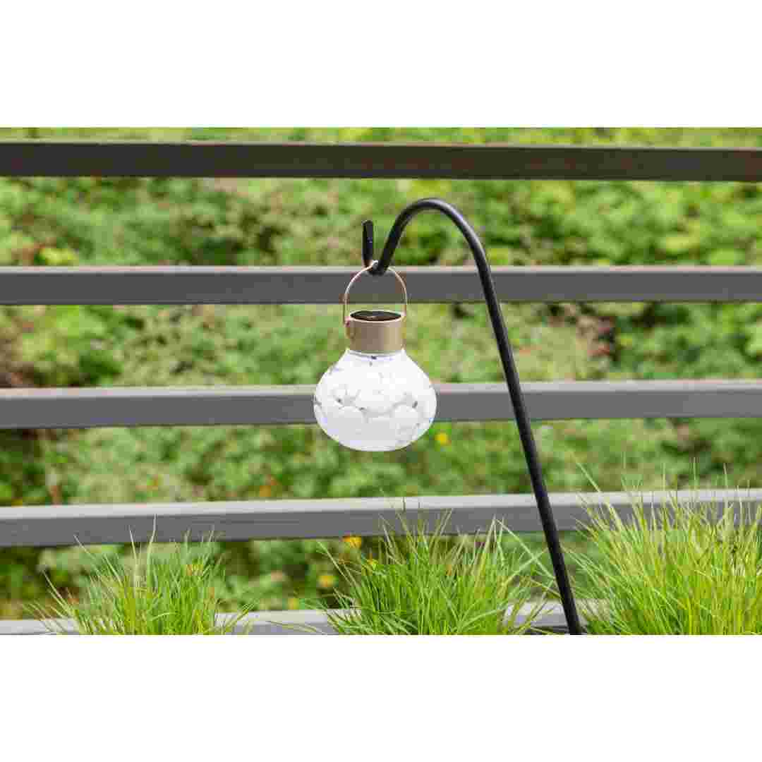 Allsop White Allsop Tea Lantern Hand Blown Glass Solar Lantern ASP-30454