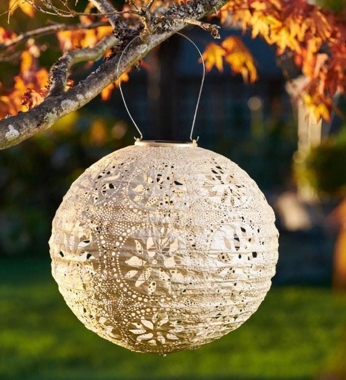 Allsop Pearl Allsop Boho 12" Globe Soji Stella Solar Lantern ASP-31598