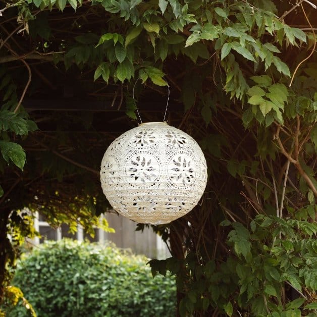 Allsop Pearl Wave Allsop 8" Handblown Glass Bulb Solar Lantern ASP-31600