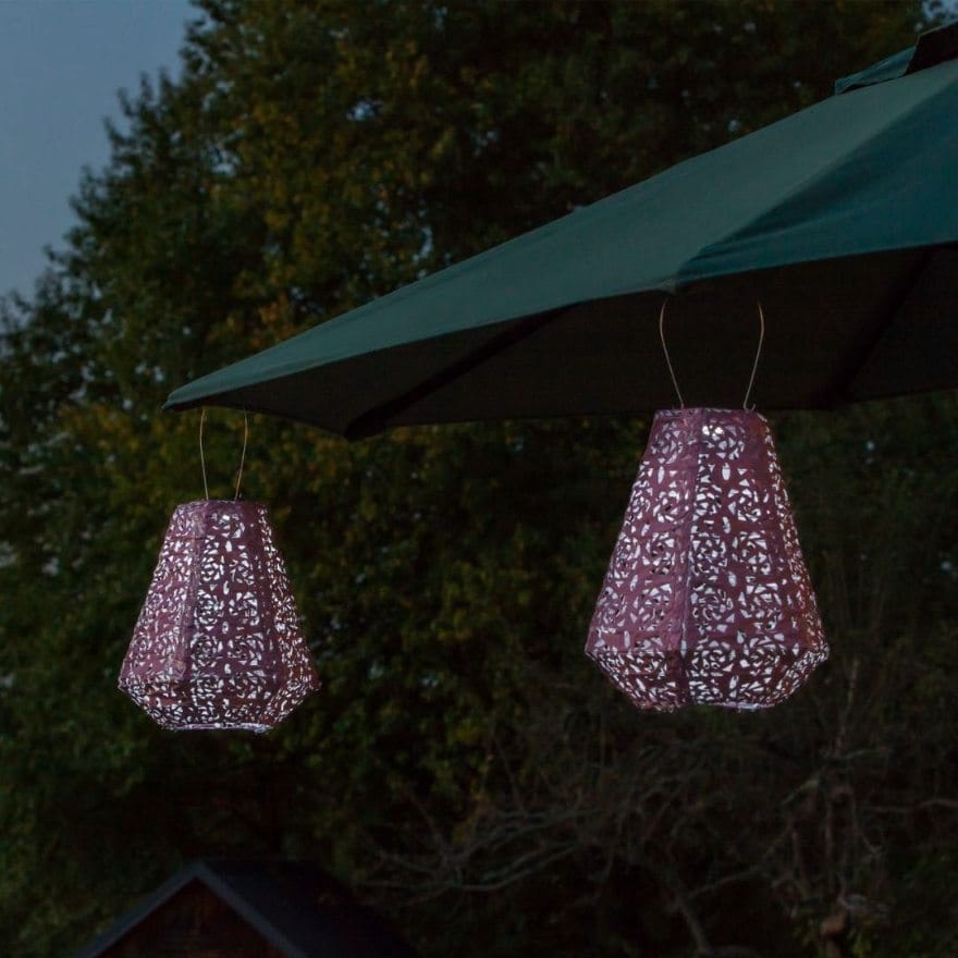 Allsop Metallic Orchid Allsop Prism 10" x 11" Solar Lantern ASP-31839