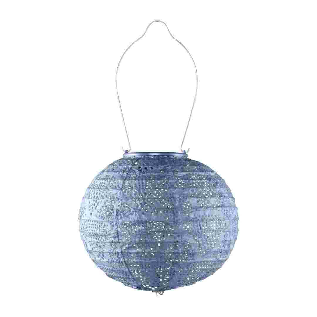 Allsop Metallic Blue Allsop 8" Globe Solar Lantern ASP-32026