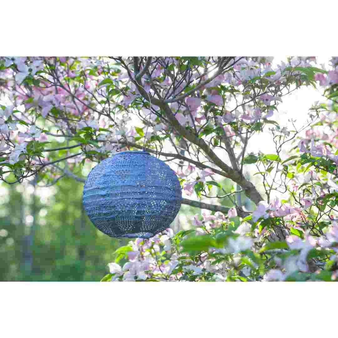 Allsop Metallic Blue Allsop 8" Globe Solar Lantern ASP-32026