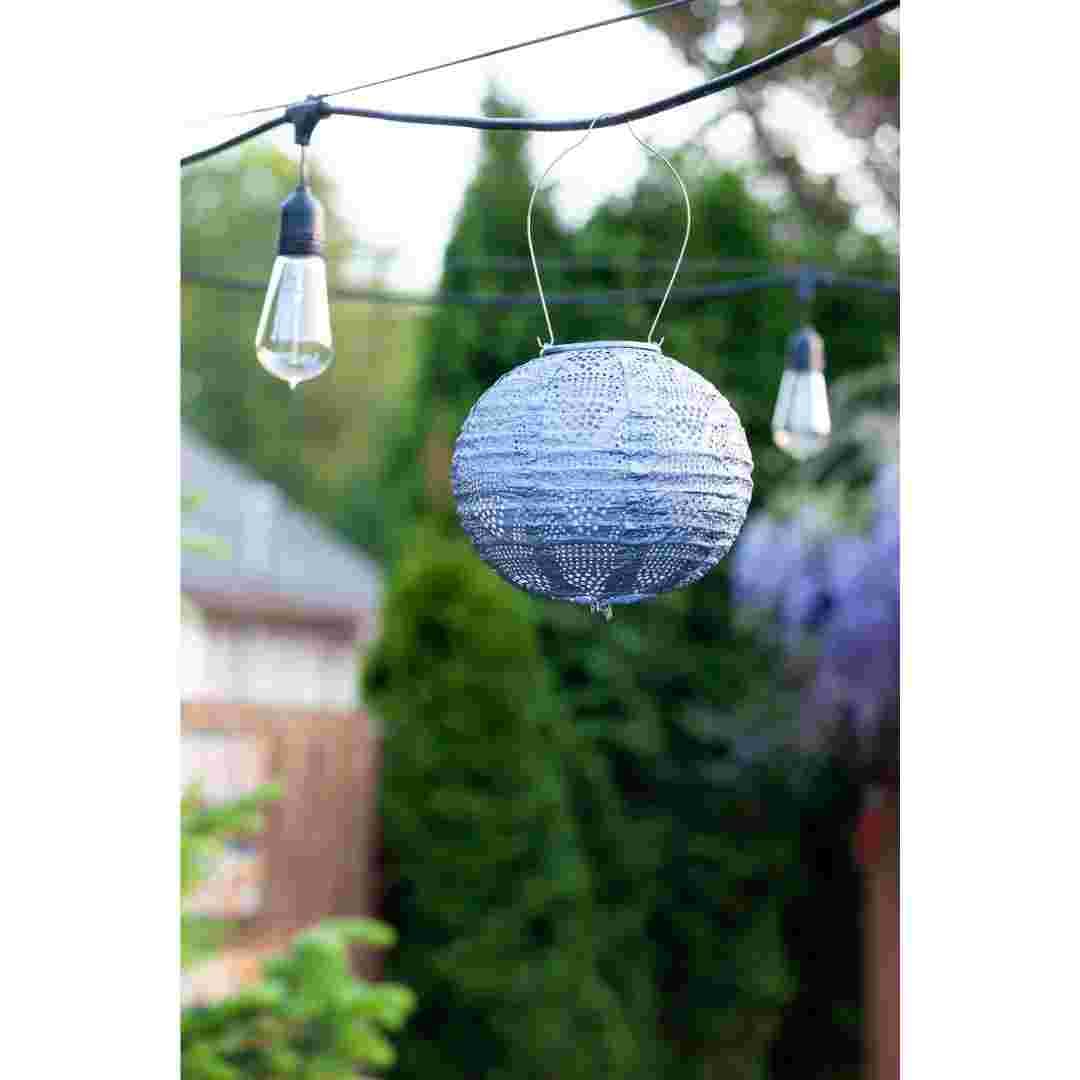 Allsop Metallic Blue Allsop 8" Globe Solar Lantern ASP-32026