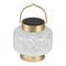 Allsop White Square Allsop Boaters Lantern Hand Blown Glass Solar Lantern ASP-32407