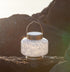Allsop White Square Allsop Boaters Lantern Hand Blown Glass Solar Lantern ASP-32407