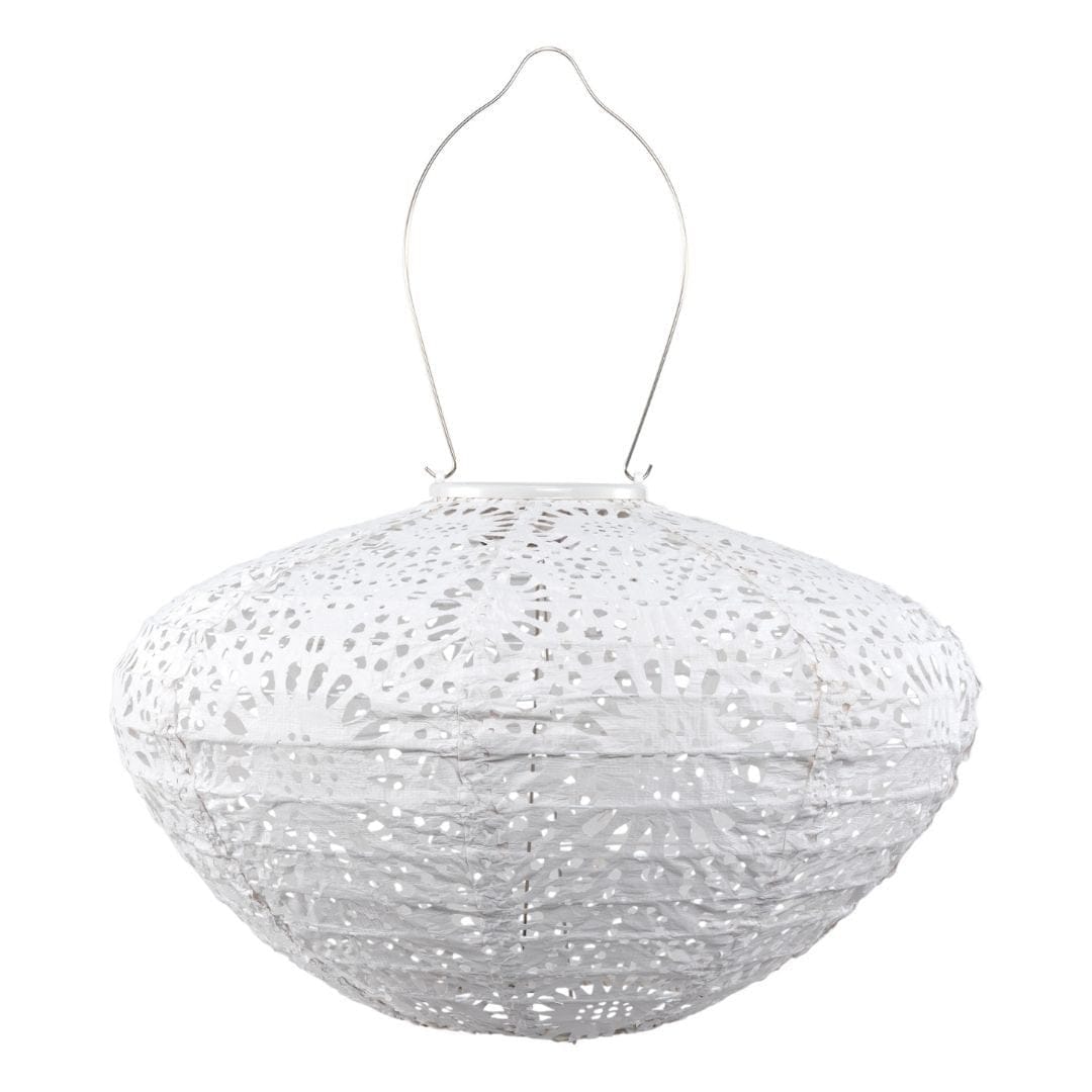 Allsop Porcelain Allsop Crown Chantilly Lace 13" x 7.25" Solar Lantern ASP-32533