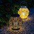 Allsop Black Allsop Daisy Lantern Punched Metal Solar Light ASP-32618