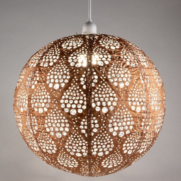Allsop Copper Allsop Dewdrop 18" Globe Soji Stella Nova Pendant Lamp ASP-32629