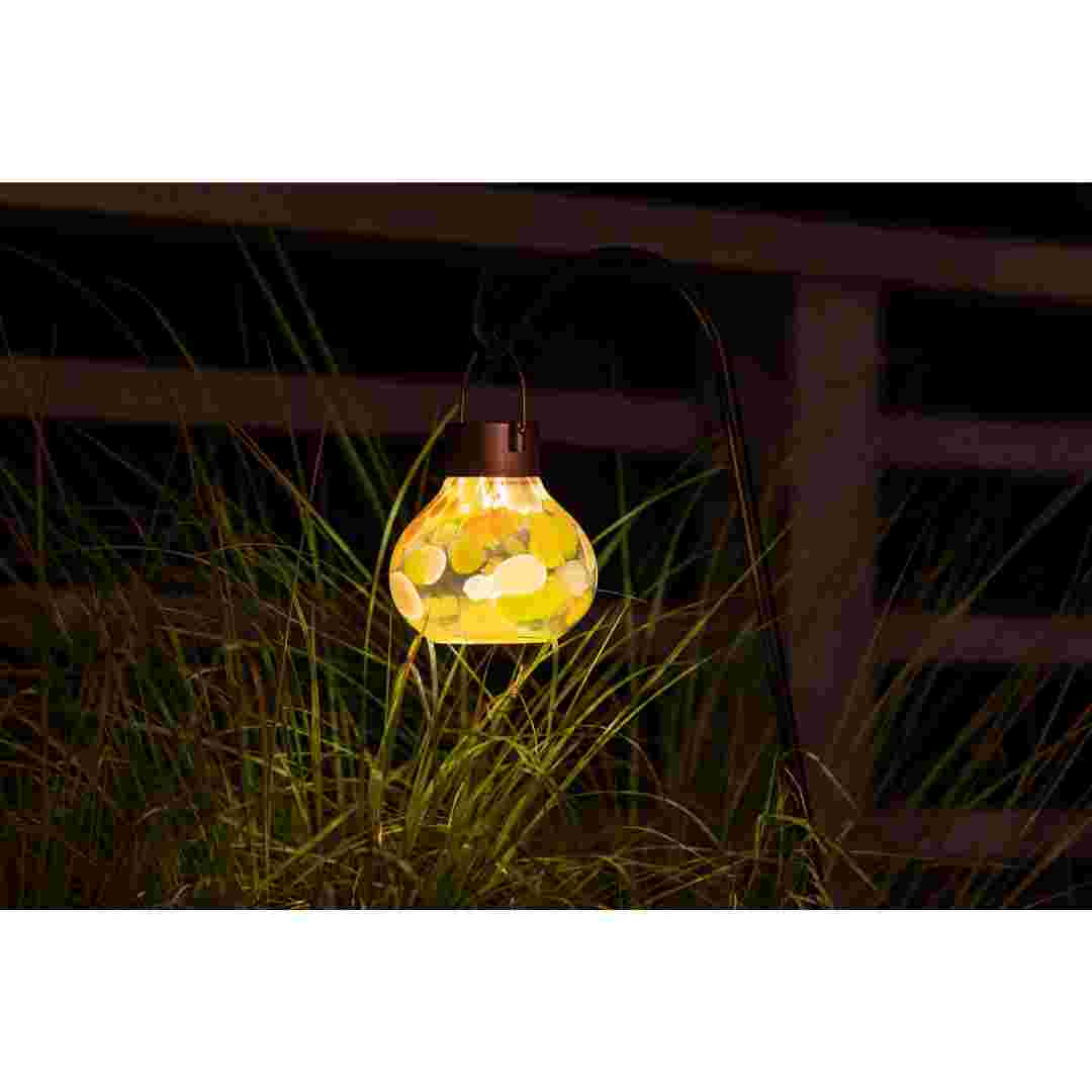 Allsop Mai Tai Allsop Tea Lantern Hand Blown Glass Solar Lantern ASP-32805