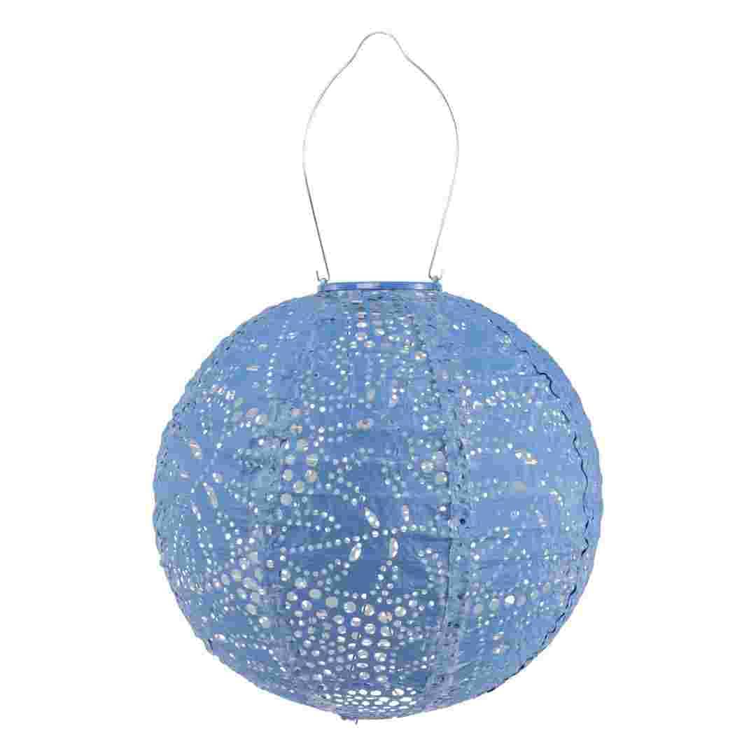 Allsop Cornflower Blue Allsop Monstera 12" Globe Soji Stella Solar Lantern ASP-32812