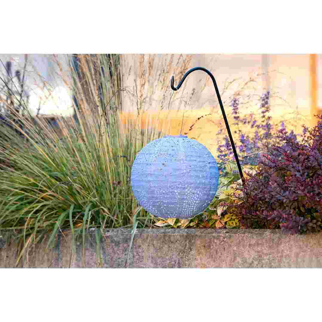 Allsop Cornflower Blue Allsop Monstera 12" Globe Soji Stella Solar Lantern ASP-32812