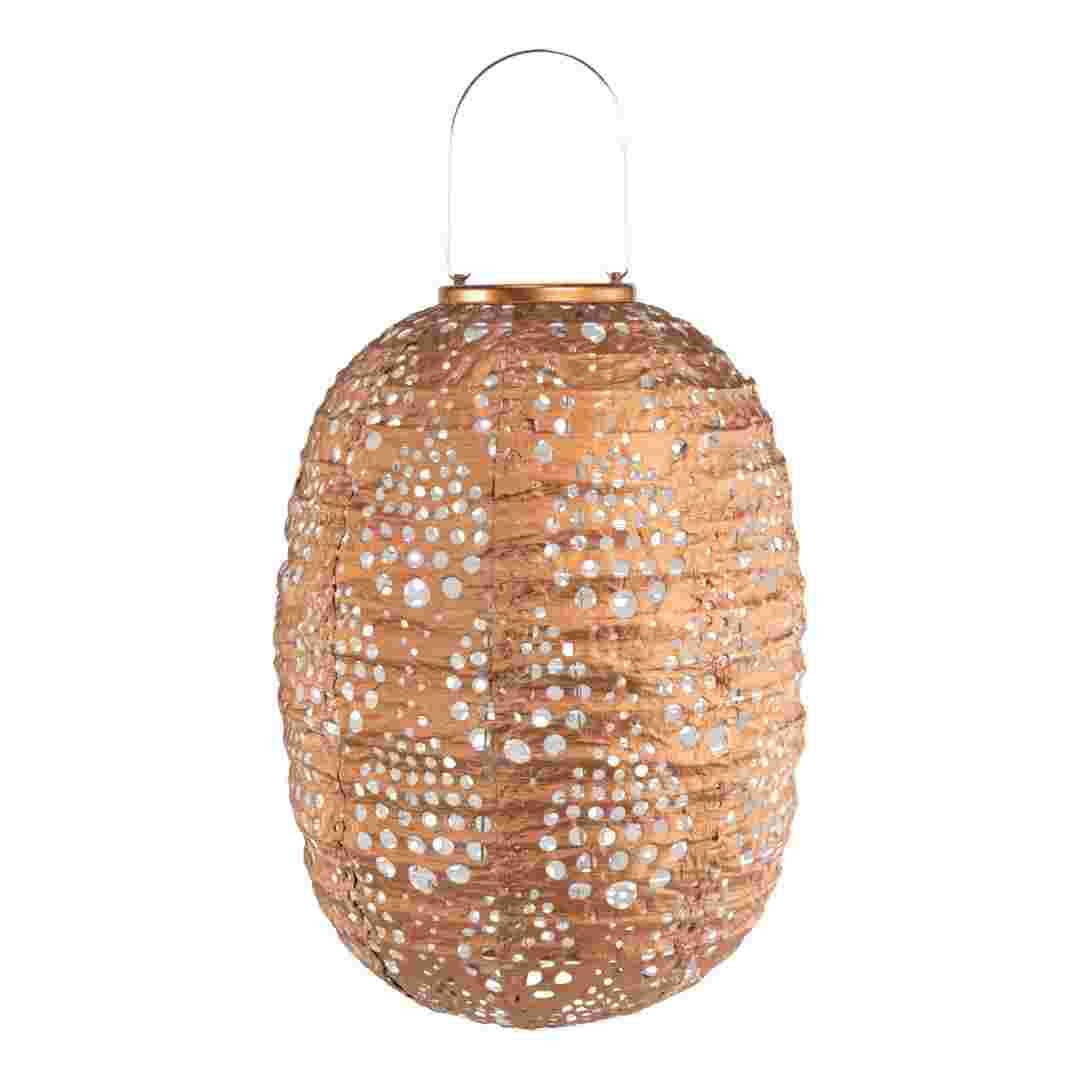 Allsop Copper Allsop Stella Luxe Dewdrop 9.6" x 13.4" Barrel Lantern (Non-Solar) ASP-32825