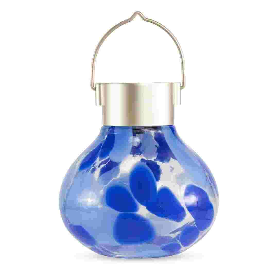 Allsop Periwinkle Allsop Tea Lantern Hand Blown Glass Solar Lantern ASP-32860