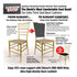 Chivari Light Brown 1" Thick Chiavari Back Cushion CUSHCBK-LBN-A