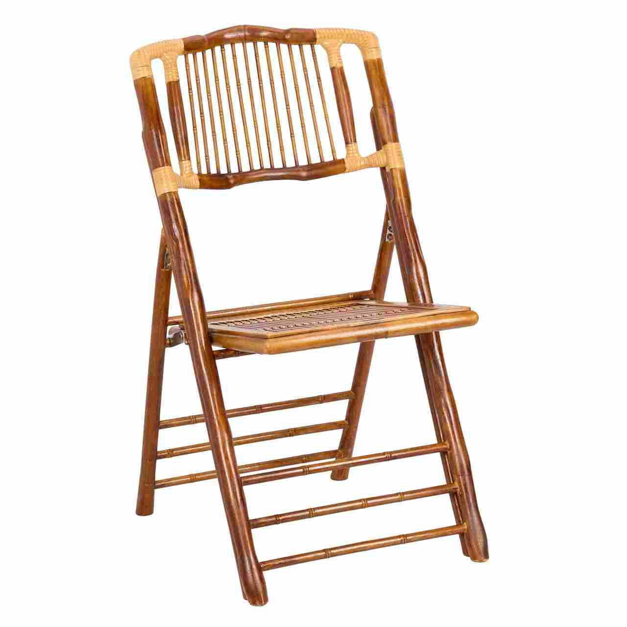 Chivari Synthetic Bamboo Folding Chair with Steel Skeleton™ Frame CFBAM-ST-AX