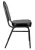 Chivari Black Vinyl Black Steel Frame Dome Back Banquet Chair CQDVBB-ZF-T
