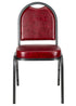 Chivari Burgundy Vinyl Silver Steel Frame Dome Back Banquet Chair CQDVBU-ZF-T