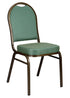 Chivari Green Patterned Fabric Gold Vein Steel Frame Dome Back Banquet Chair CQDFGR-ZF-T