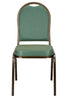 Chivari Green Patterned Fabric Gold Vein Steel Frame Dome Back Banquet Chair CQDFGR-ZF-T