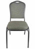 Chivari Charcoal Gray Fabric Silver Vein Steel Frame Crown Back Banquet Chair CQCFG-ZF-T