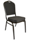 Chivari Black with Gold Dot Fabric Gold Vein Steel Frame Crown Back Banquet Chair CQCFBD-ZF-T