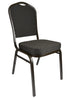 Chivari Black with Gold Dot Fabric Gold Vein Steel Frame Crown Back Banquet Chair CQCFBD-ZF-T